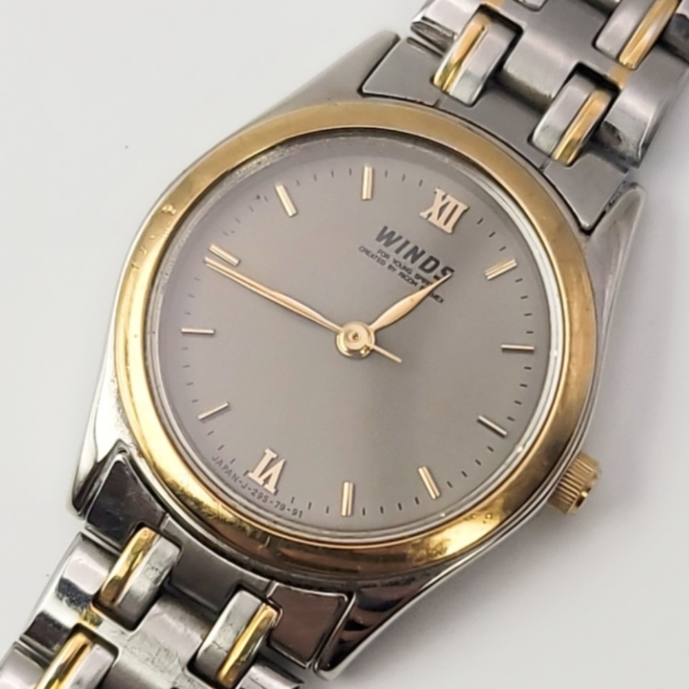 Vintage Ricoh Winds Elemex "For Young Spirit" Two-tone Quartz Watch